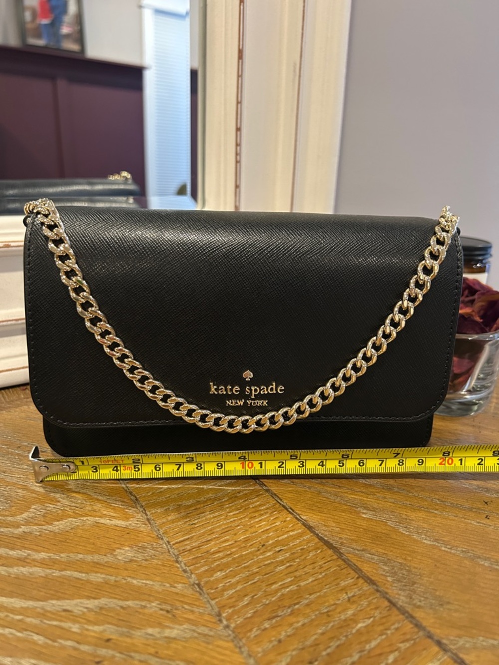 kate spade Black Leather Chain Crossbody Bag with Gold Hardware - Picture 5 of 5